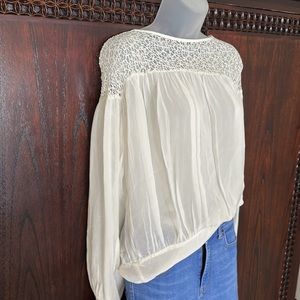 Zara lace & silky top